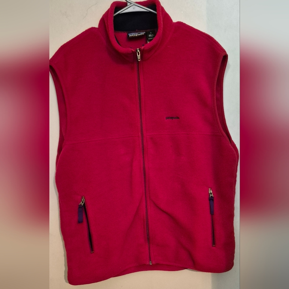 Patagonia Men's Red Fleece Synchilla Vest Sz.XL